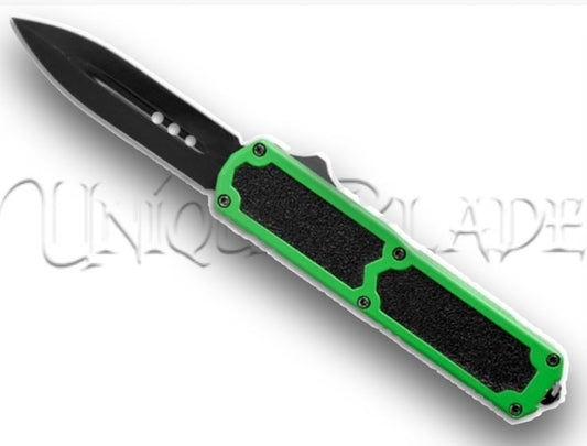 Titan Green OTF Automatic Knife - Black Plain