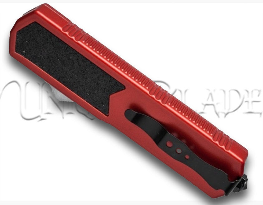 Titan Red OTF Automatic Knife - Dagger Black Plain