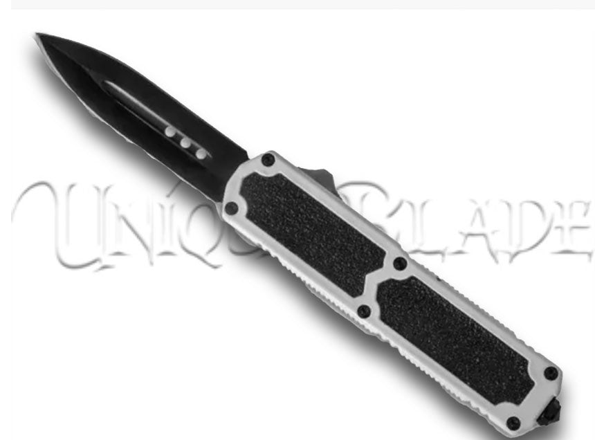 Titan White OTF Automatic Knife - Dagger Black