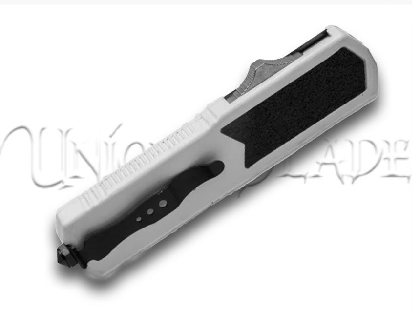 Titan White OTF Automatic Knife - Dagger Black