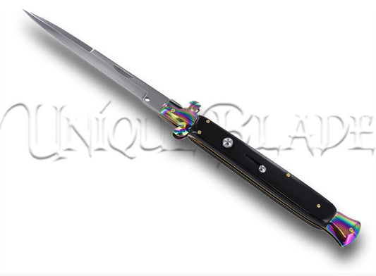 Toothpick Deluxe XL Grand Italian Milano Stiletto Knife: Experience grandeur in Italian craftsmanship with this deluxe extra-large stiletto knife, combining style and precision in a classic toothpick design.