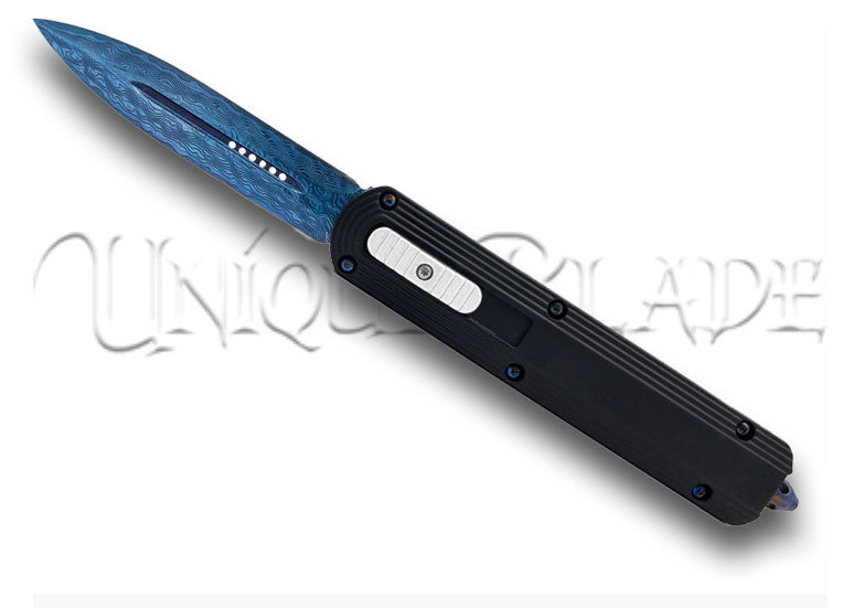 Torrential Downpour Damascus Steel Automatic Out The Front Knife