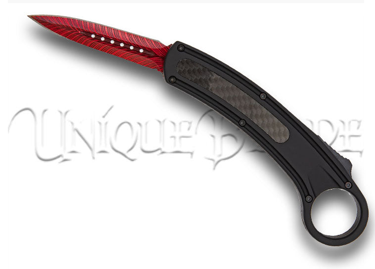 Trigger Cataclysm Karambit Style Automatic Dual Action Out the Front Knife