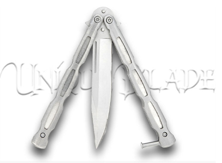 Unchained Balisong Butterfly Knife Stainless Steel Blade Clip Point