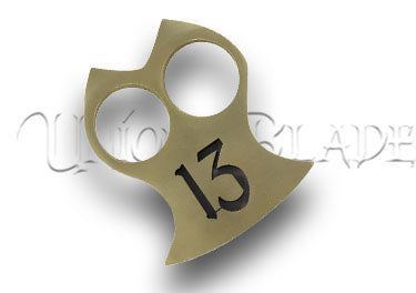 Un/Lucky Two Finger 100% Pure Brass Knuckle Paper Weight Accessory