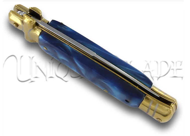 Venetian Blue Auto Stiletto Knife