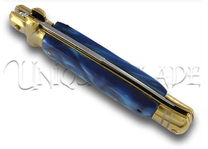Venetian Blue Auto Stiletto Knife
