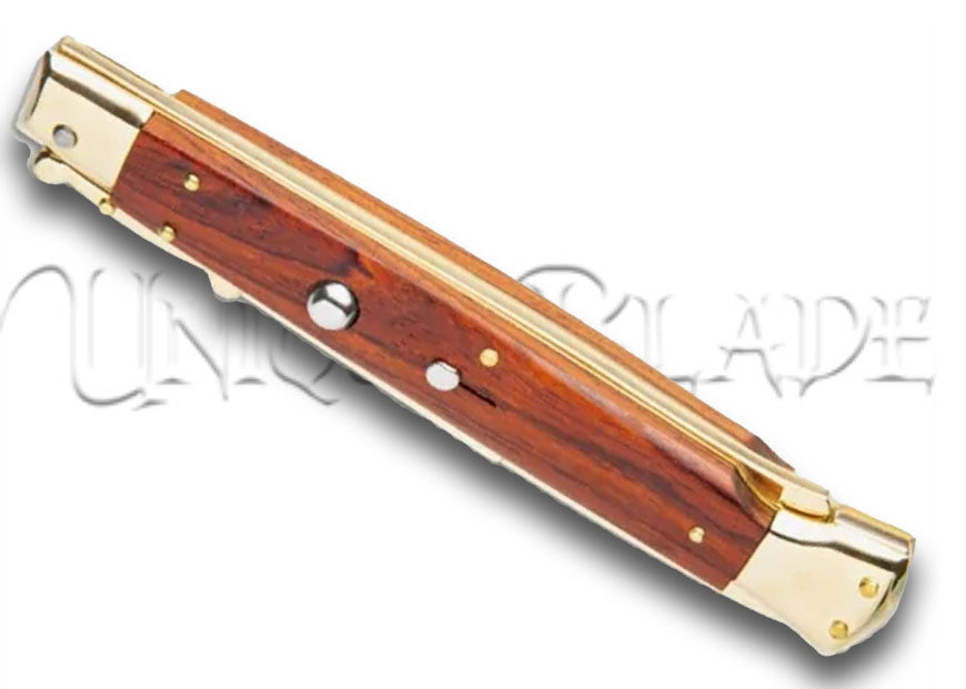 Frank B. 11" Cocobolo Italian Stiletto Swinguard Gold Plated - Bayonet Gold