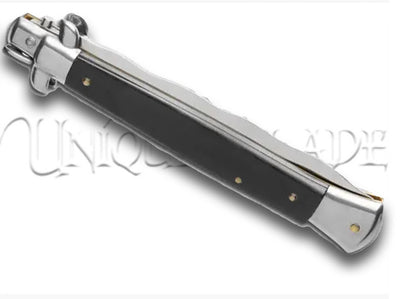 Frank B. 11" Italian Stiletto Swinguard Dark Horn Automatic Knife - Kriss