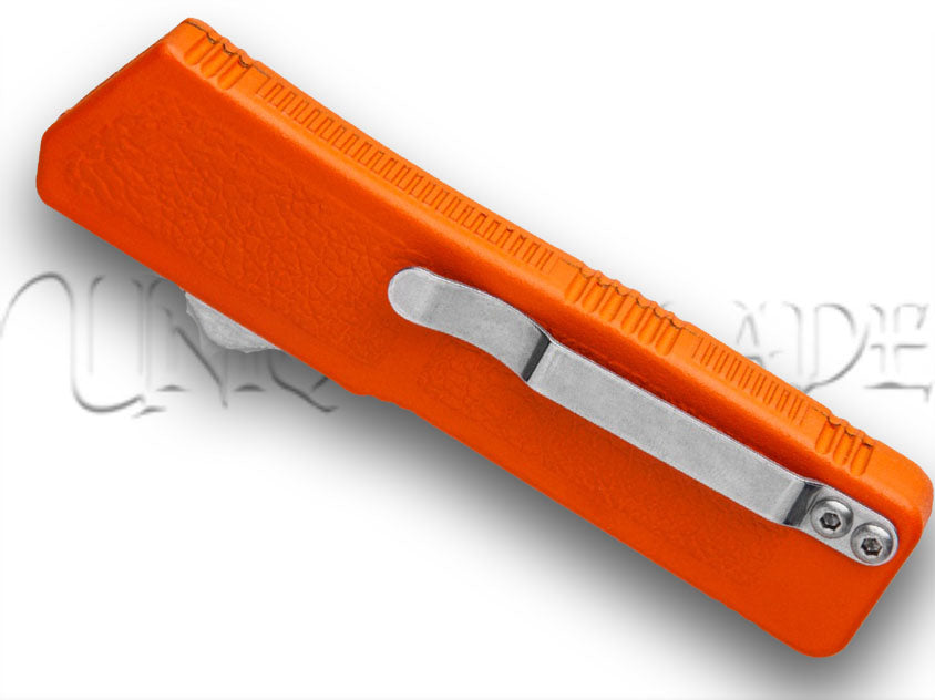 Lightning Orange OTF Automatic Knife - Two-Tone Plain