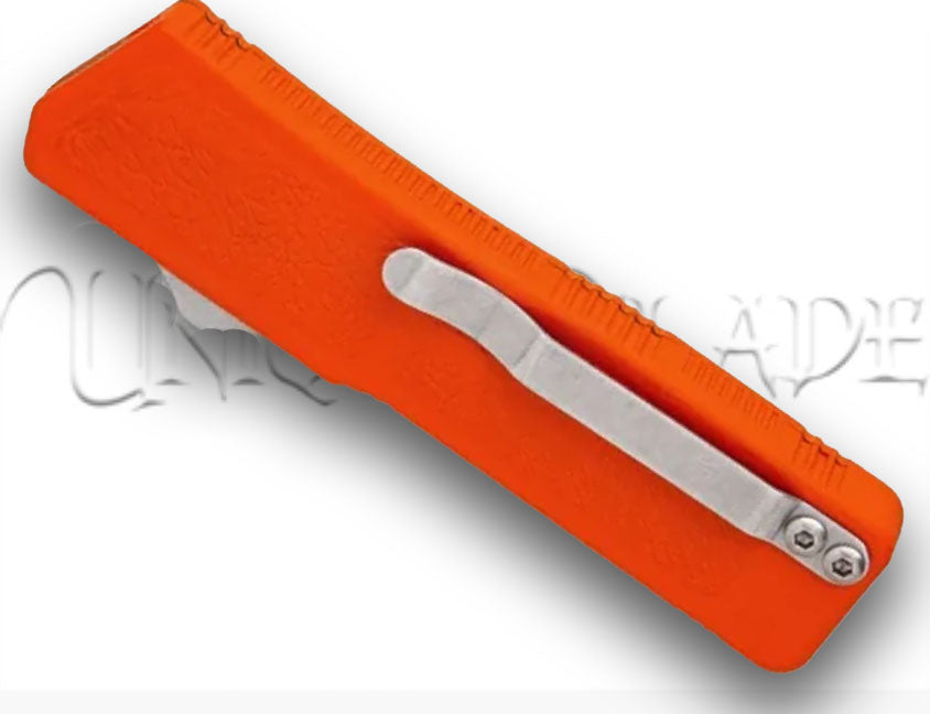 Lightning Orange OTF Automatic Knife - Two-Tone Serrated