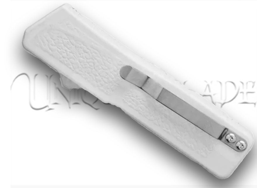 Lightning White OTF Automatic Knife - Satin Plain