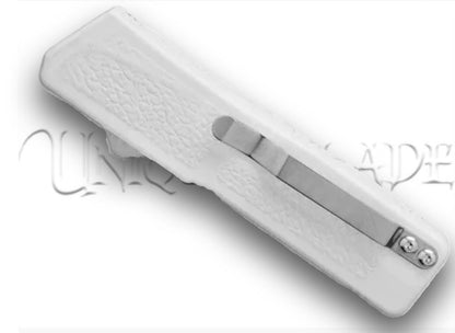 Lightning White OTF Automatic Knife - Satin Plain