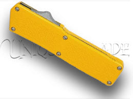 Lightning Yellow OTF Automatic Knife - Black Dagger