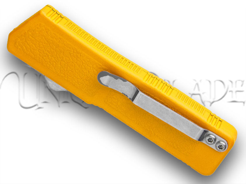 Lightning Yellow OTF Automatic Knife - Two-Tone Plain