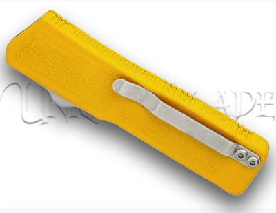 Lightning Yellow OTF Automatic Knife - Two-Tone Serr