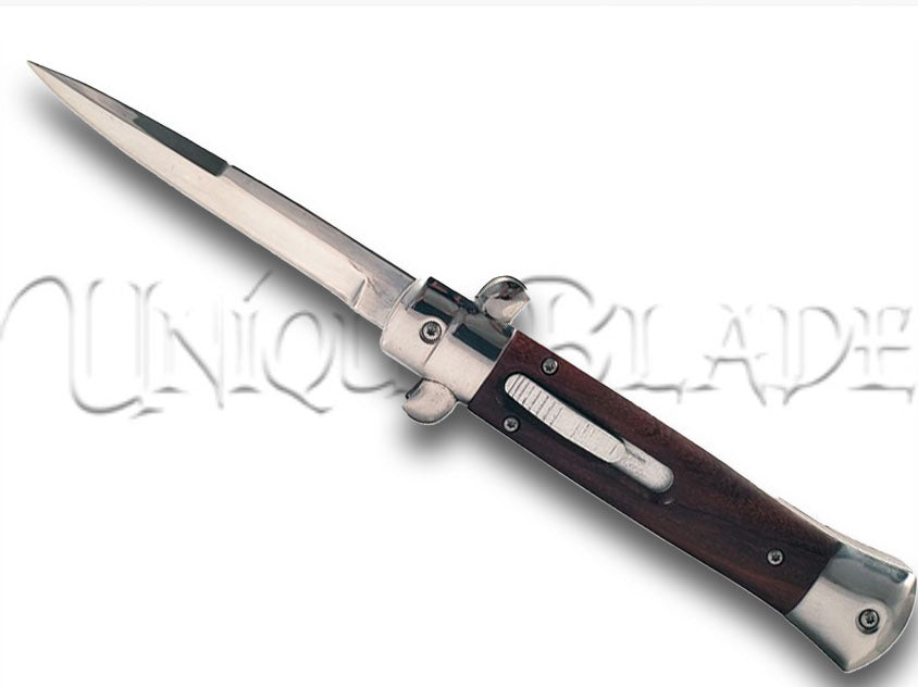 Milano Style OTF Knife - Wood Small