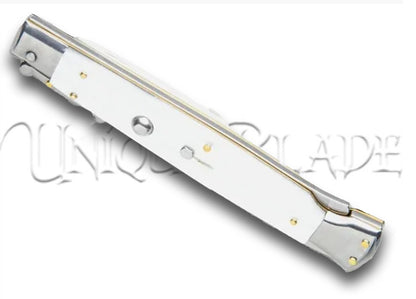 Frank B. 11" Italian White Pearlex Tactical Swinguard - Satin Bayonet
