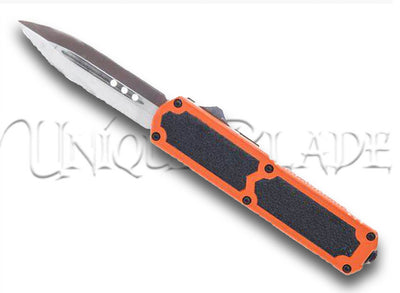 Titan OTF Automatic Switchblade Knife - Orange: Unleash precision with this out-the-front knife featuring automatic deployment, combining style and functionality in a vibrant orange finish.