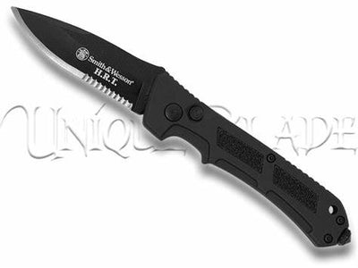 Smith & Wesson H.R.T. Extreme Ops Automatic Knife (SW80BS) - Large: Tactical excellence meets automatic deployment in this large-sized knife, designed for extreme operations with precision and reliability.